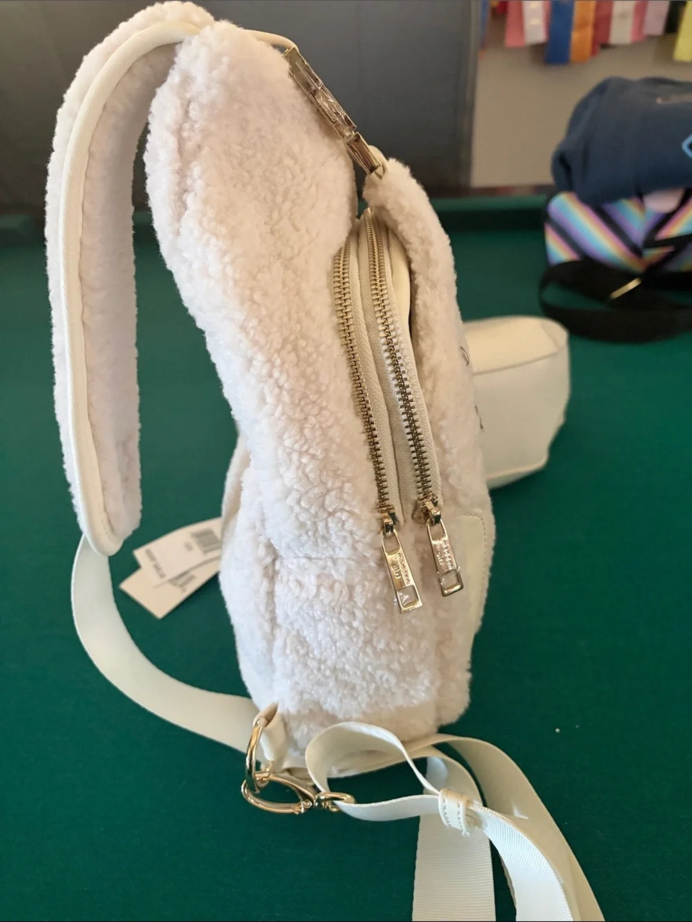 ✨ BRAND NEW WITH TAGS ✨  Madden Girl Brookes Sherpa Sling Bag in Cream.